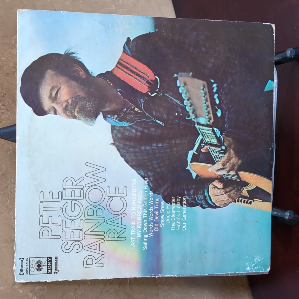 Vintage Pete Seeger Japan Press Rainbow Race Record Vinyl CBS Sony